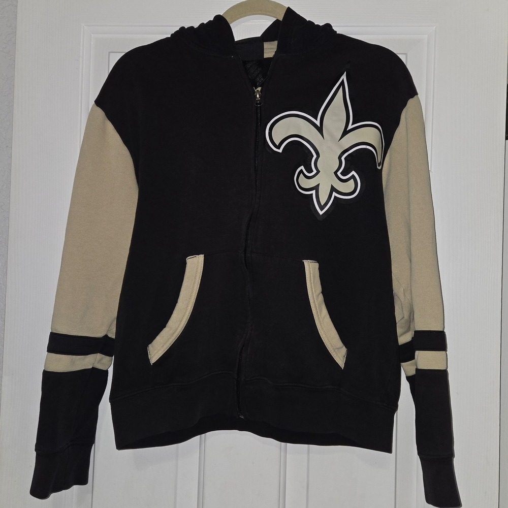 NFL‎ New Orleans Saints Youth Full Zip Hoodie Sweatshirt Fan Apparel